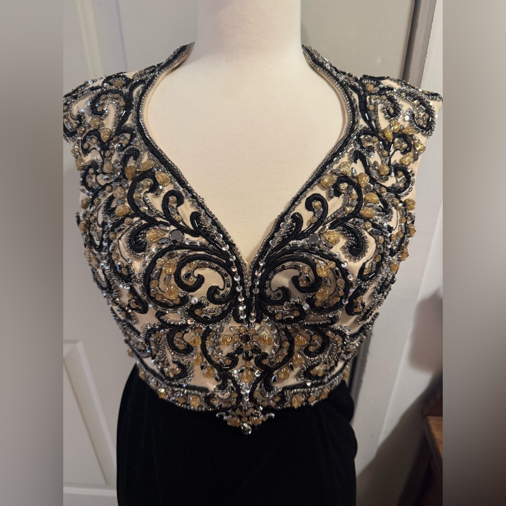 Panoply NWT beaded velvet gown